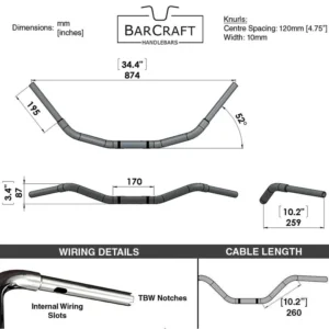 BEACH BARS (WIDE MOUNT) – 1 1/4″ HANDLEBARS