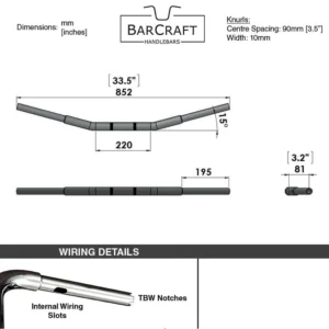 DRAG BAR BLACK – 1 1/4″ HANDLEBARS