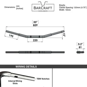 DRAG BAR (WIDE MOUNT) – 1 1/4″ HANDLEBARS
