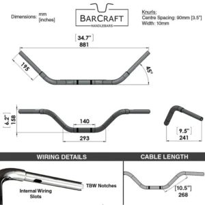 WESTERN BARS BLACK – 1 1/4″ HANDLEBARS