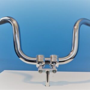 2” Thick, Ape Hangers 14″ High with 2″ Clamping Risers