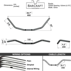 BEACH BARS (WIDE MOUNT) – 1″ HANDLEBARS