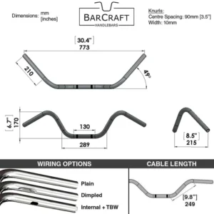 BUCKHORN BLACK – 1″ HANDLEBARS