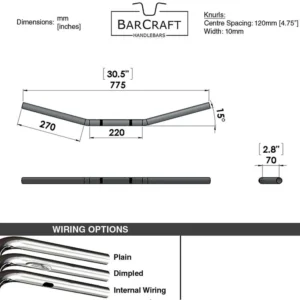 DRAG BARS (WIDE MOUNT) – 1″ HANDLEBARS