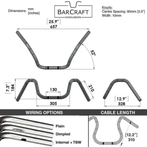 SIX BEND PULLBACK – 1″ HANDLEBARS