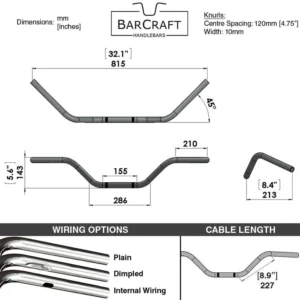 WESTERN BARS (WIDE MOUNT) – 1″ HANDLEBARS