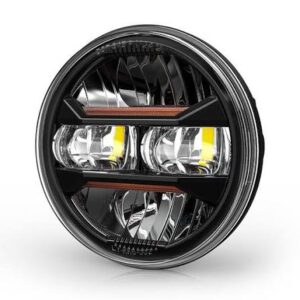 Haliastur 5.75 inch LED Headlights for Harley Davidson with White DRL