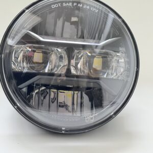 Haliastur 5.75 inch LED Headlights for Harley Davidson with White DRL