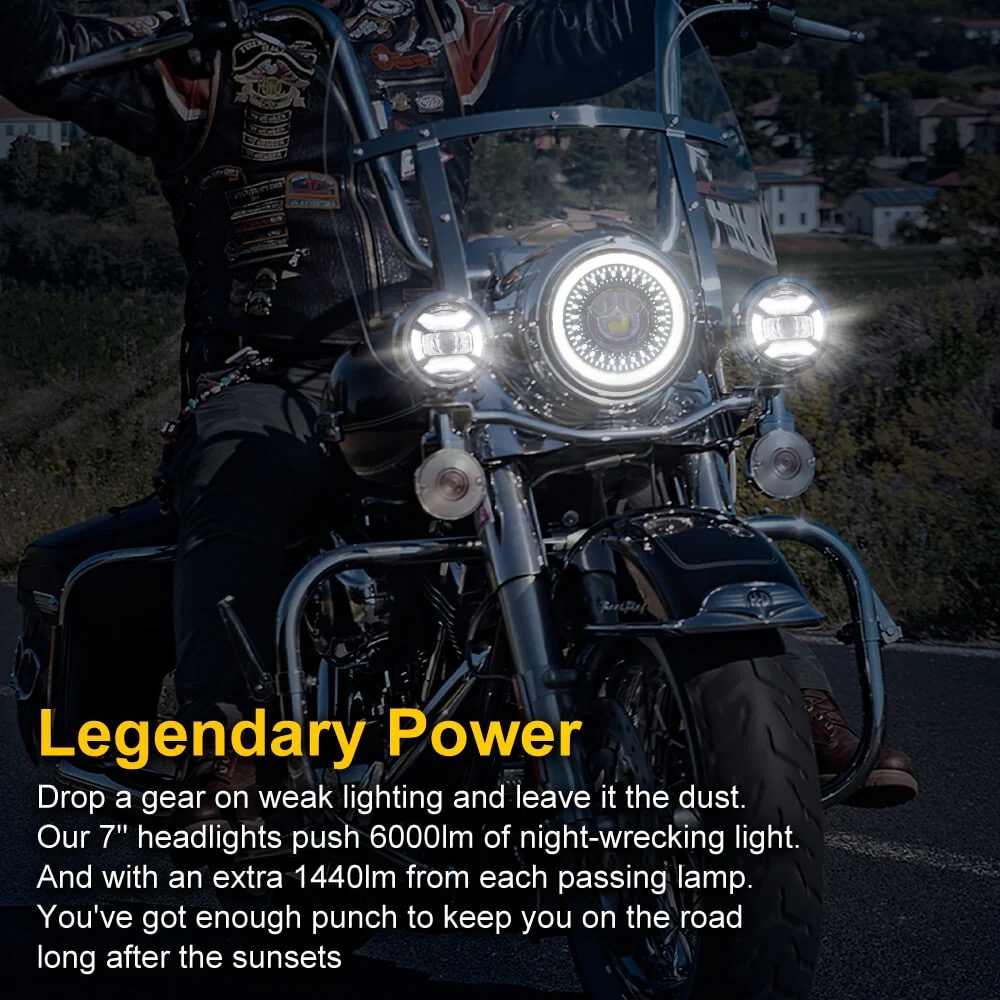 Pinsker 7" LED Headlights for Harley Davidson - Image 7