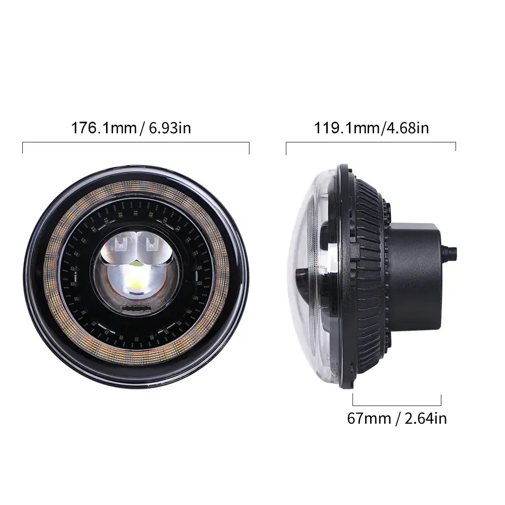 Pinsker 7" LED Headlights for Harley Davidson - Image 9